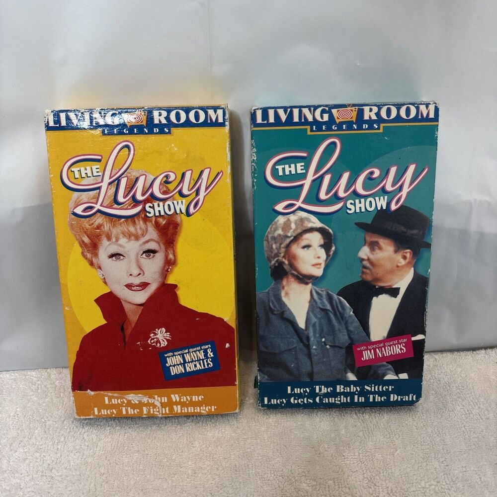 Vintage The Lucy Show VHS Tape Lot Lucille Ball Living Room Legends John Wayne